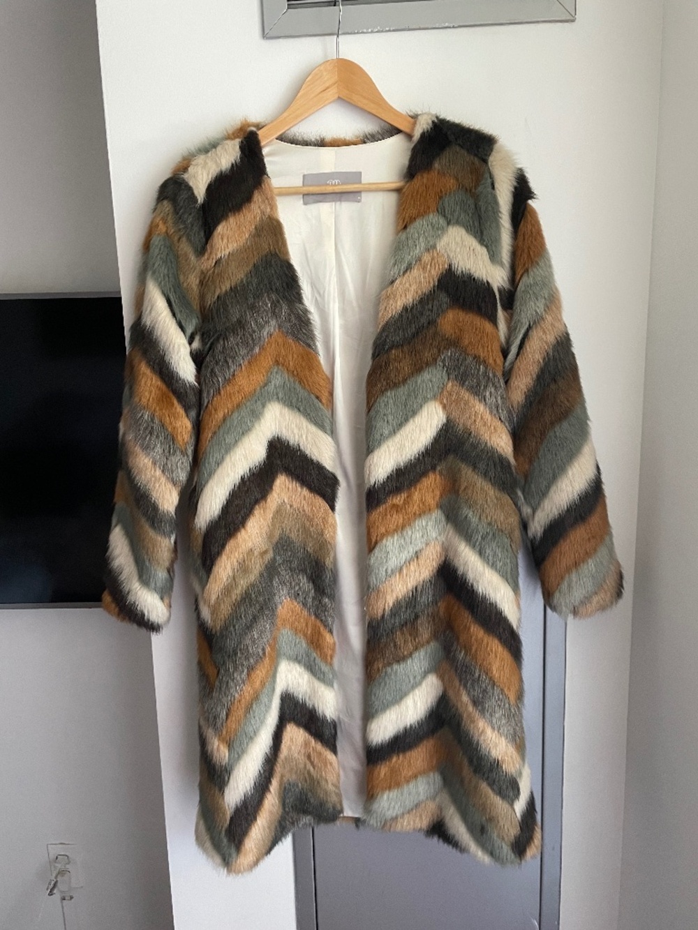 Faux Fur coat , size XS . Tart Collection.